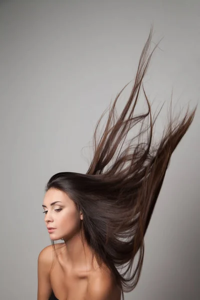 Mujer vomitó su pelo — Foto de Stock