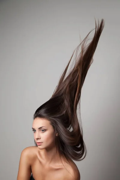 Mujer vomitó su pelo — Foto de Stock