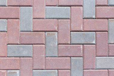 Tuğla kaldırım tuğlası, üstten görünüm. Arka plan olarak doku.
