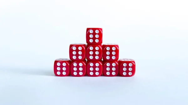 Green dices Close-up on a white background — Stock Photo, Image