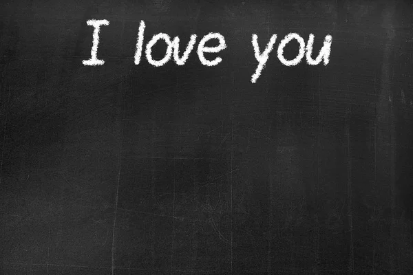 Blackboard with the text 'I love you' — Stok fotoğraf