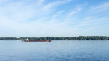 Samara, Rusya Federasyonu - Haziran 2017 - Volga Nehri Samara, Rusya Federasyonu.