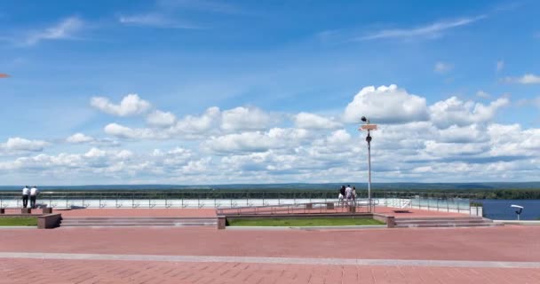 Samara Glory Square nella città di Samara sul fiume Volga in Russia — Video Stock