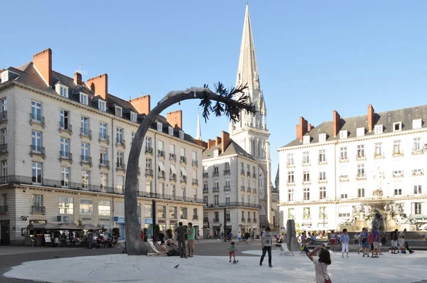 Frankrike. Nantes. Gatorna i Nantes. 20 augusti 2017 . — Stockfoto