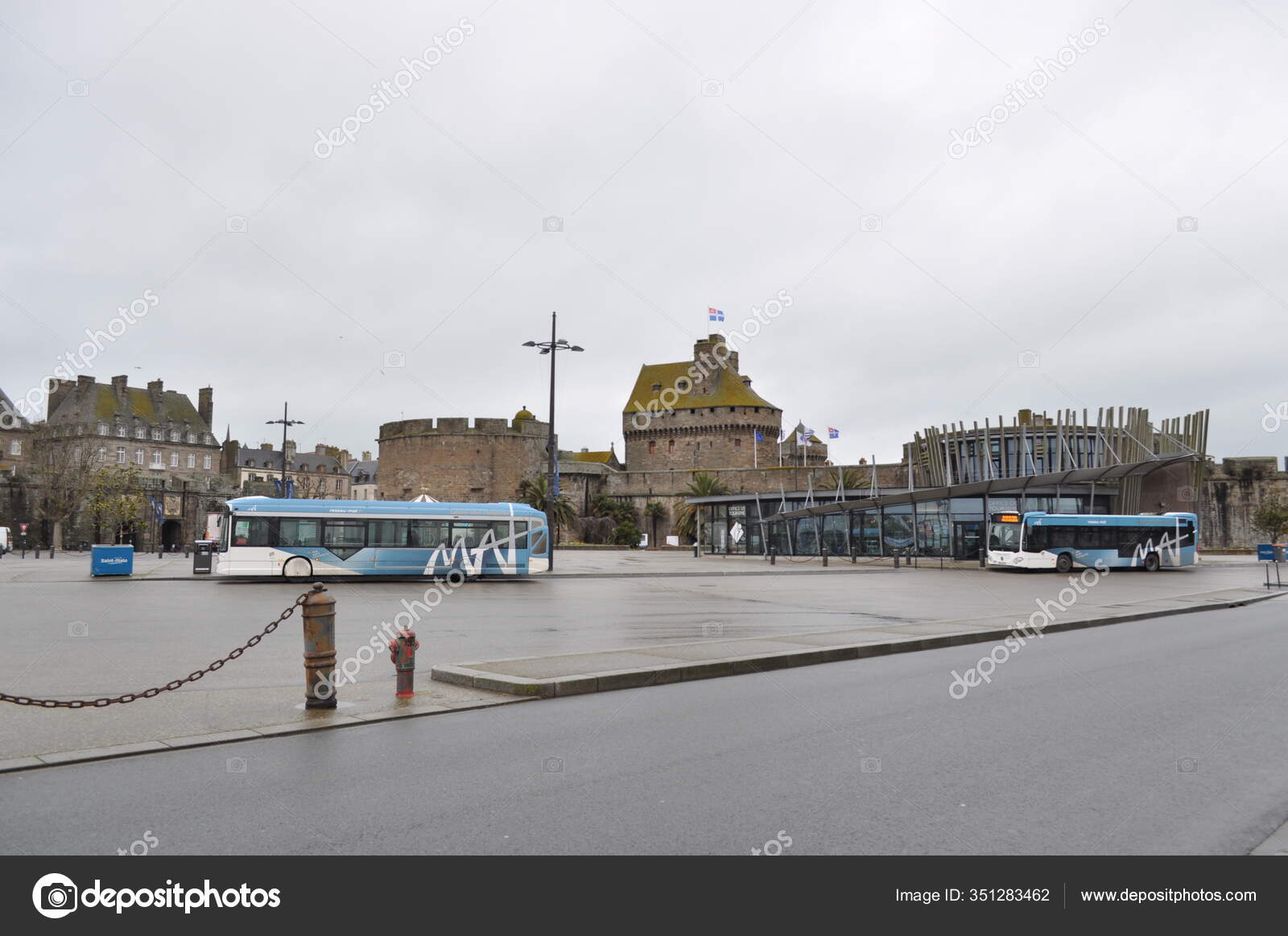 Saint Malo Frankreich März 2020 Reseau Mat Büro Tourisme ...