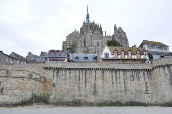 Θέα Στο Βουνό Saint Michel — Φωτογραφία Αρχείου