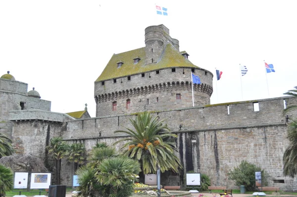 Bekijk Straten Van Saint Malo — Stockfoto