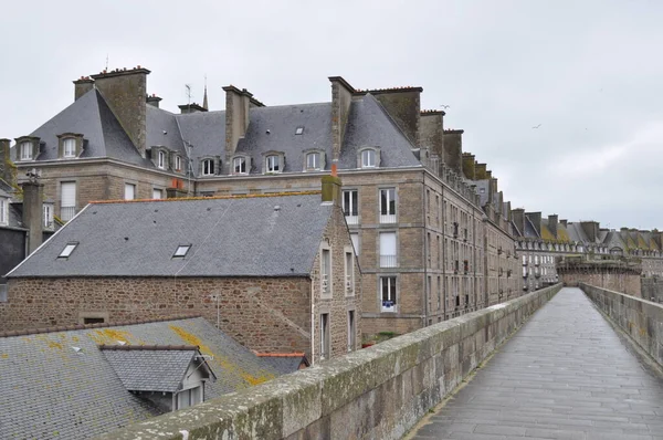 Bekijk Straten Van Saint Malo — Stockfoto