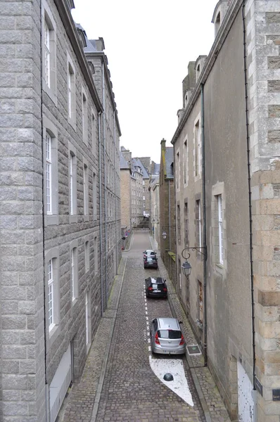 Blick Auf Die Straßen Von Saint Malo — Stockfoto