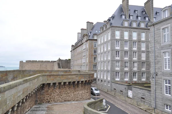 Bekijk Straten Van Saint Malo — Stockfoto