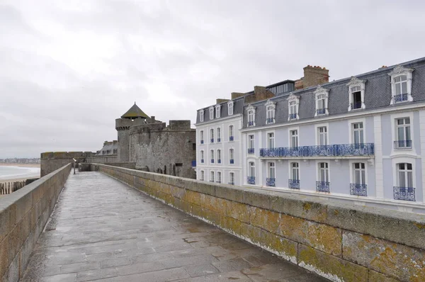 Bekijk Straten Van Saint Malo — Stockfoto