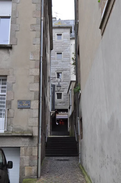 Nézd Meg Utcákat Saint Malo — Stock Fotó