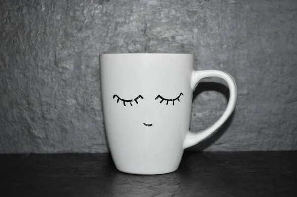 Cup Closed Eyes — Stock Photo, Image