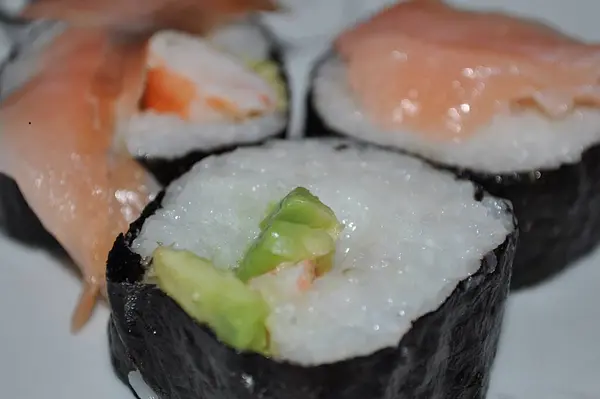 Sushi Plato Blanco — Foto de Stock