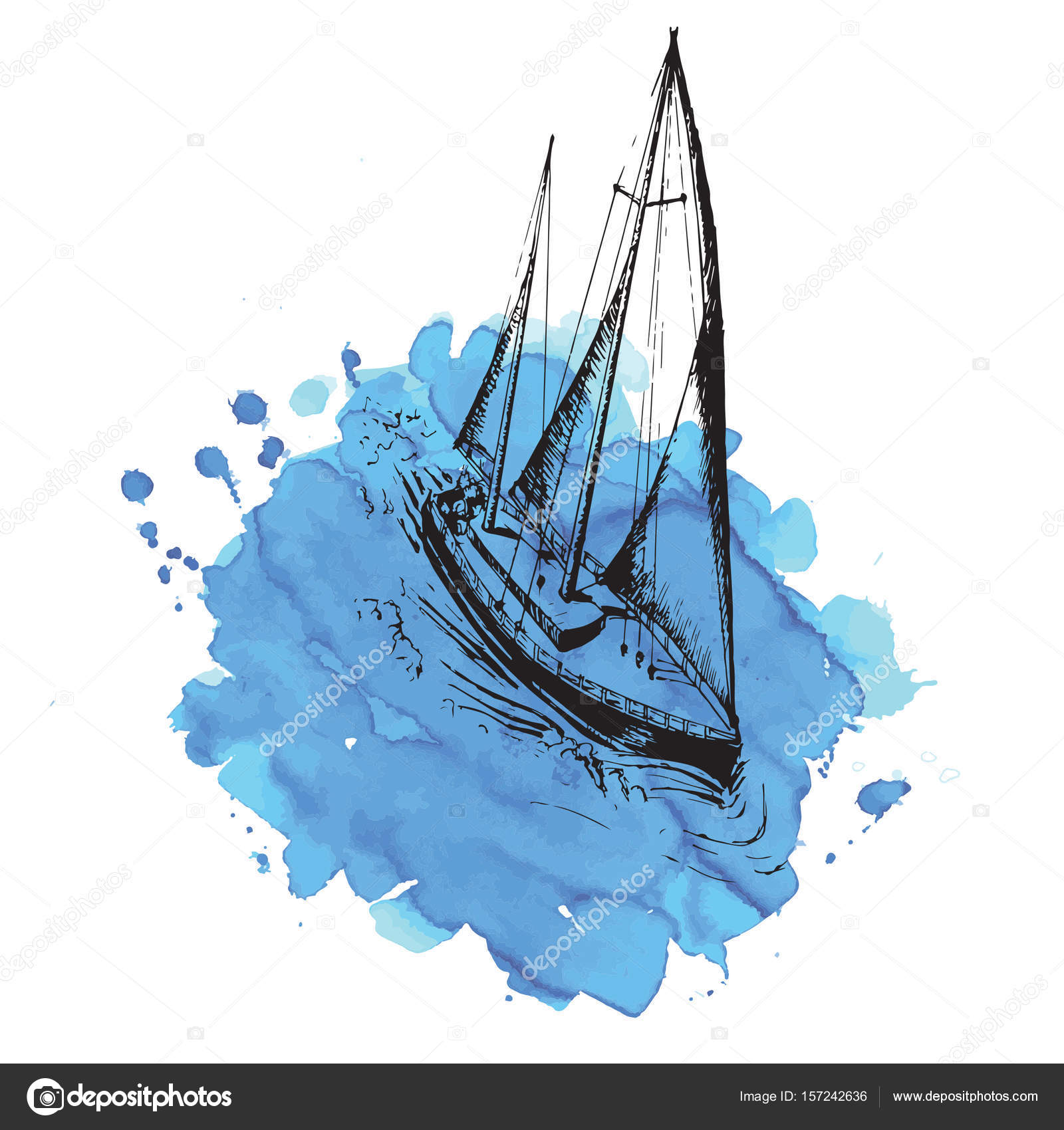 Disegni Di Una Barca Disegno Della Mano Di Una Barca A