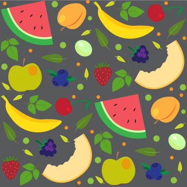 meyve ve çilek seamless modeli