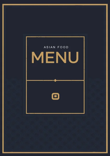 Couverture de menu alimentaire asiatique — Image vectorielle