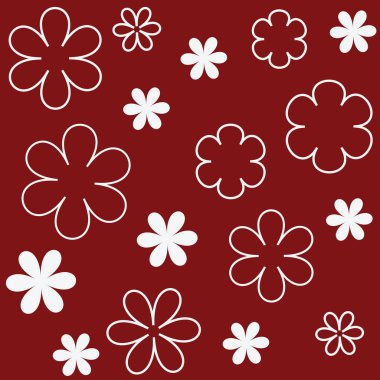 Çizim çiçek dekor, desen ile