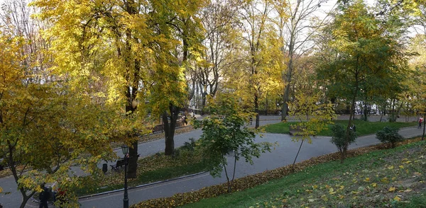 Podzim v parku Vladimirskaya Gorka v Kyjevě — Stock fotografie