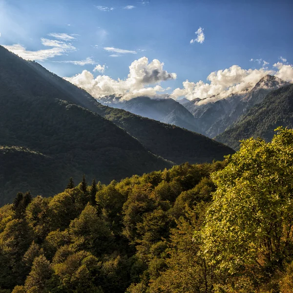 Georgia Svaneti torres de vigilancia del río de montaña — Foto de Stock