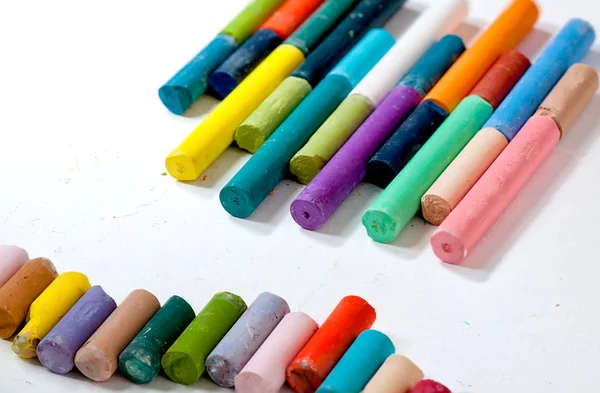 Set of the colored chalks Stock Picture