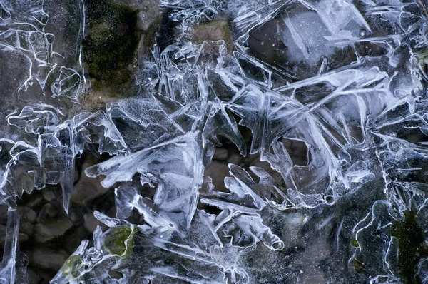 Congelado mirada patrón de cristal — Foto de Stock