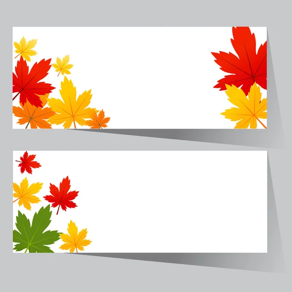 Card with maple autumn leaves — Stock Vector