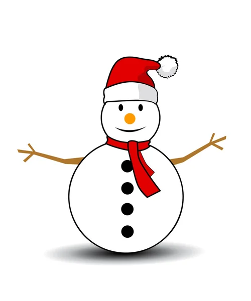 Christmas Snowman vector — Stock Vector