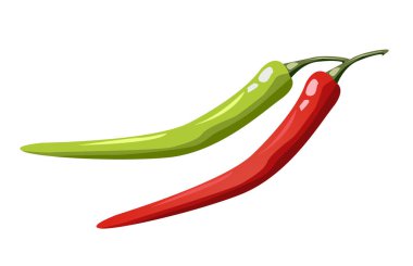 Sıcak biber vektör izole üzerinde beyaz arka plan belirleme