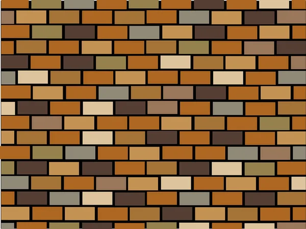 Brick wall seamless Vector illustration background — Stock Vector