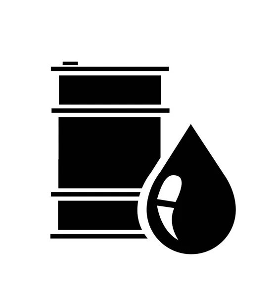 Baril d'huile icône plat — Image vectorielle