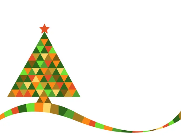 Árvore de Natal em cores arco-íris — Vetor de Stock