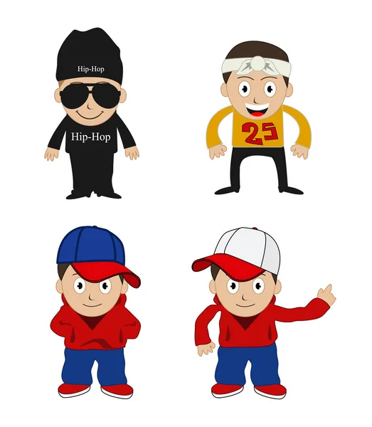 Rapper vektoros illusztráció — Stock Vector