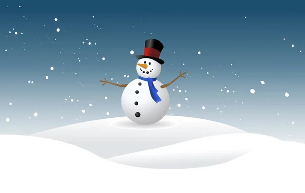 Векторная иллюстрация Снеговика — стоковый вектор