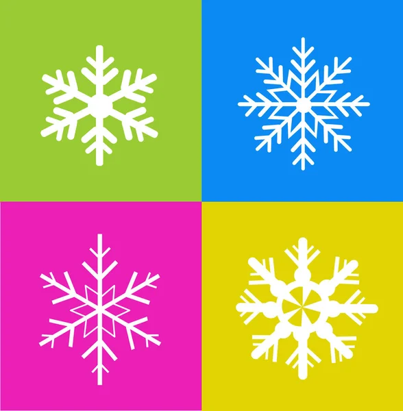 Flocos de neve vector ilustração arte — Vetor de Stock