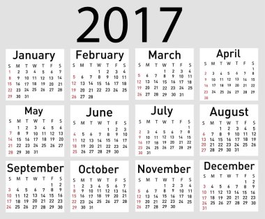 Takvim 2017