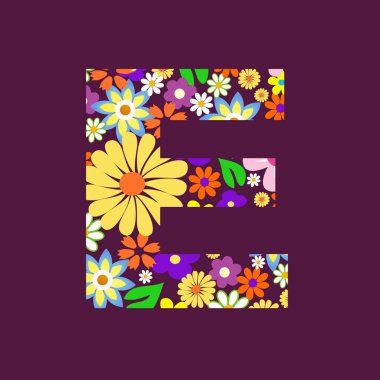 Güzel çiçek E Harfi