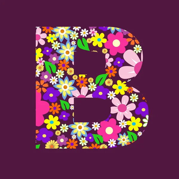 Güzel çiçekler B harfi