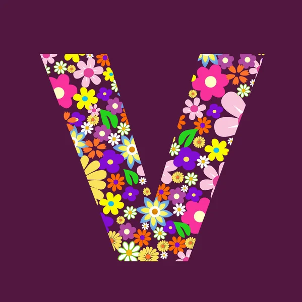 Güzel çiçekler V harfi