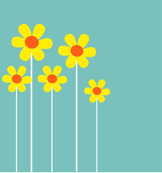 Kleurrijke lente bloemen vector illustratie — Stockvector