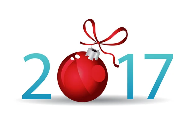 Seasons cumprimentos. Feliz Ano Novo 2017 —  Vetores de Stock