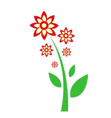 Renkli bahar çiçekleri vektör illüstrasyonu