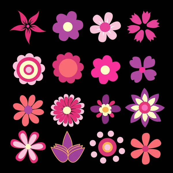 Красочная векторная иллюстрация весенних цветов — стоковый вектор