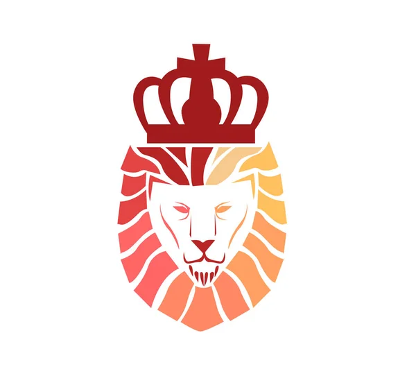 Lion geconfronteerd met logo — Stockvector