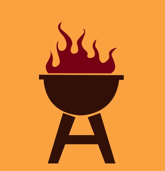 Barbecue icon vector — Stock Vector