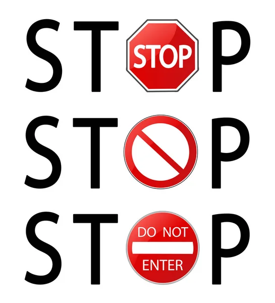 Vettore del segnale di stop — Vettoriale Stock