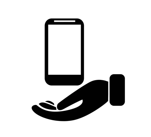 Mobiel icoon vector illustratie kunst op wit — Stockvector