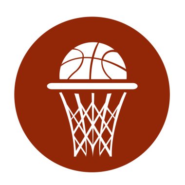 Basketbol, vektör çizim sanat