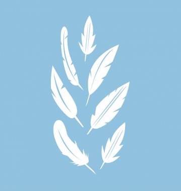 Vektör tüy Icons set 