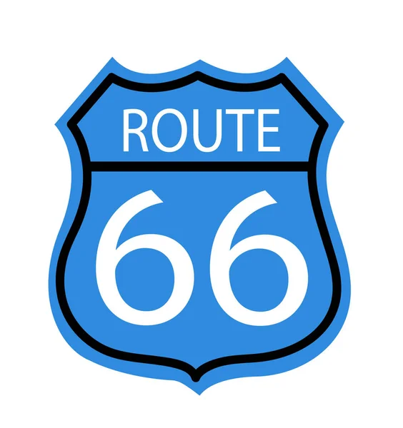 Wegweiser Route 66 — Stockvektor